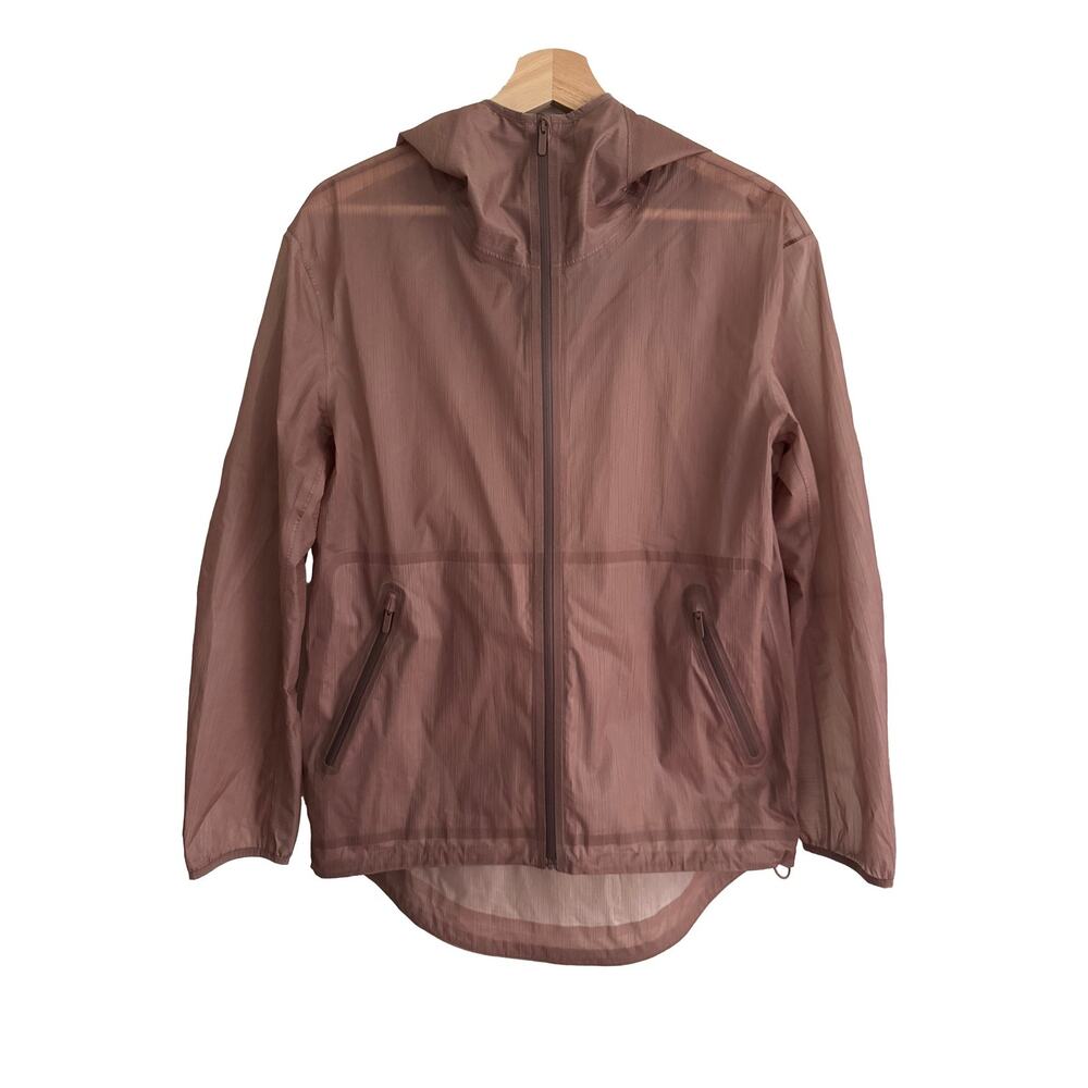 Lululemon Sheerjoy Pink Full Zip Waterproof Hooded Jacket Women's 8 Lightweight - Picture 2 of 16